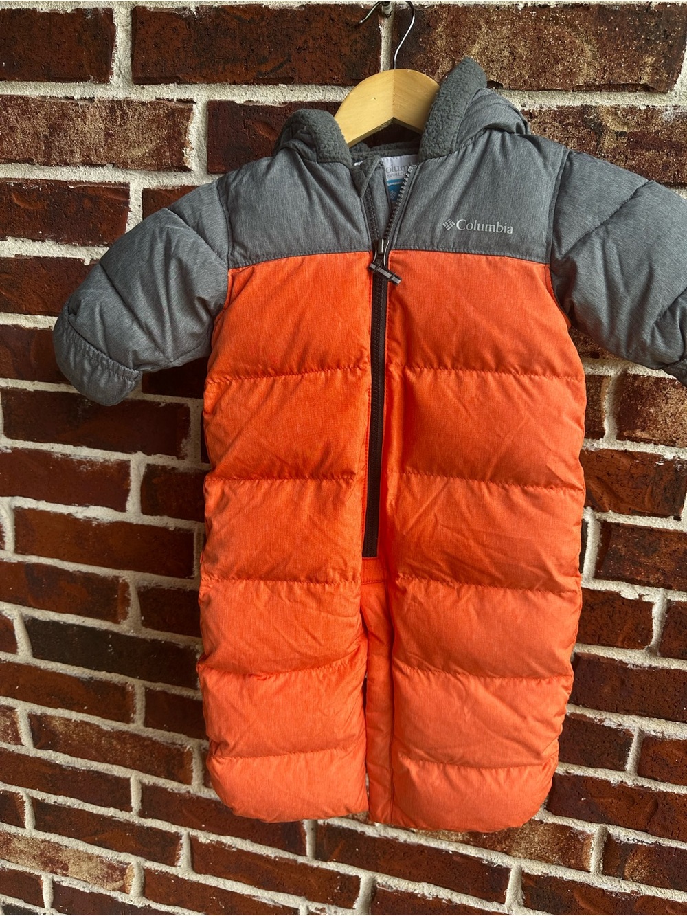 Columbia Gray Fleece Lined Infant Jacket with Teal Accent